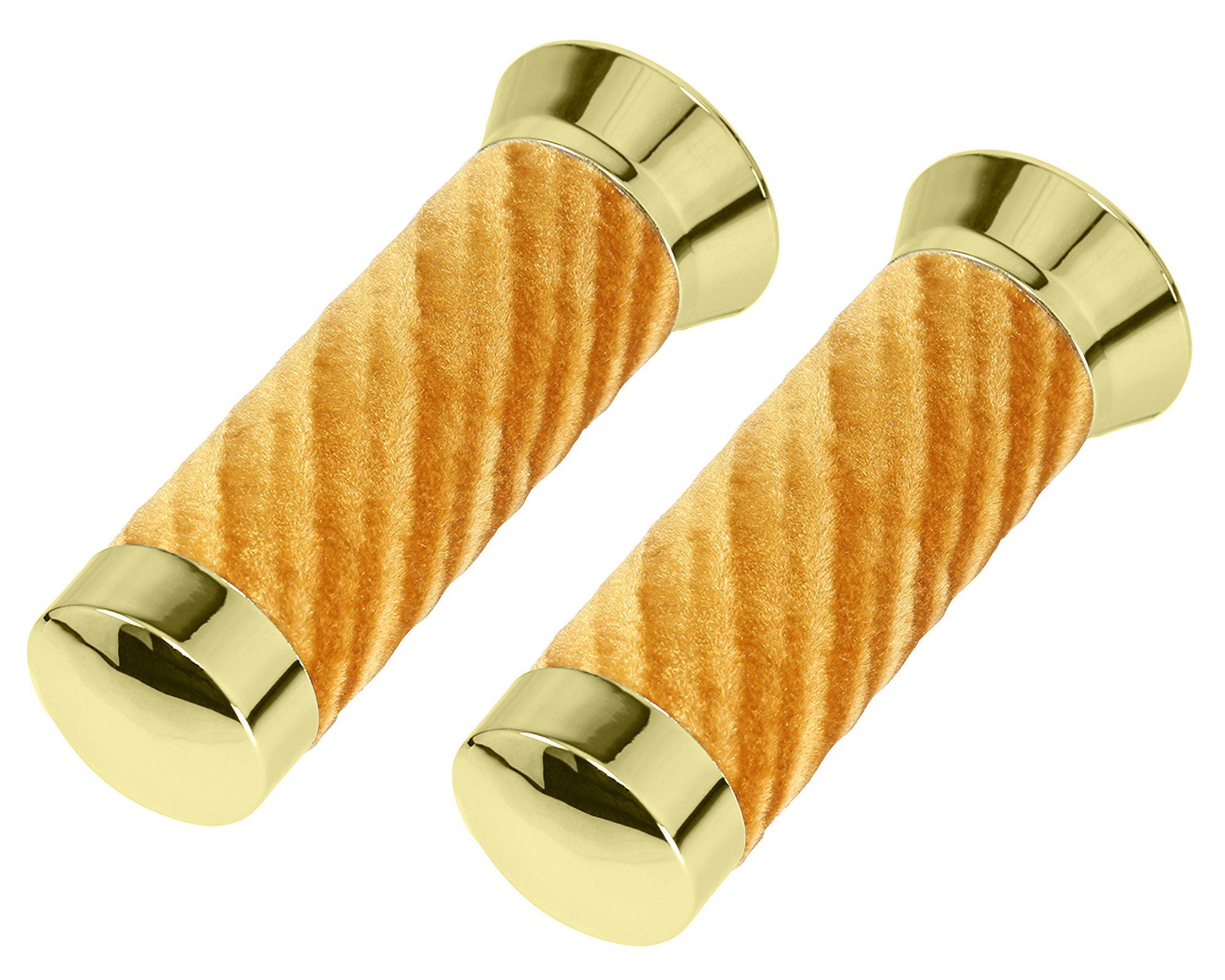 AME Unitron Re-issue Retro BMX Grips - Flanged - Blue Over Yellow - Made In The USA