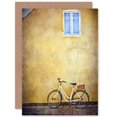 thumbnail image 1 of Bike Cycle Bicycle Old Building Birthday Greetings Card Plus Envelope Blank inside, 1 of 3