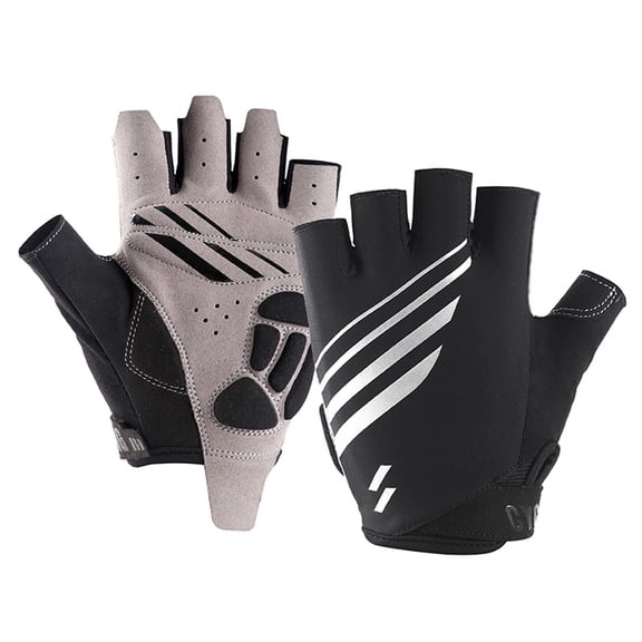 Bike Cycling Anti-sweat Half Finger Gloves Anti Slip Breathable Pad Mittens for Outdoor Fitness Running Driving Hiking