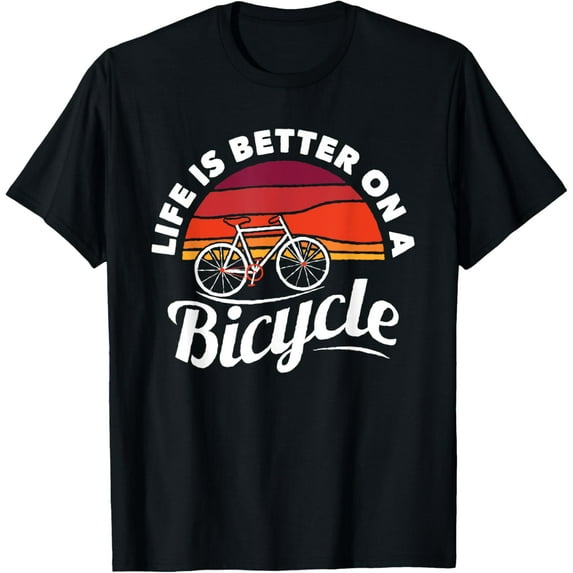 Bike Cycling Biking Cyclist Retro Theme Bicycle Quote Saying Funny Creative Graphic T-Shirt