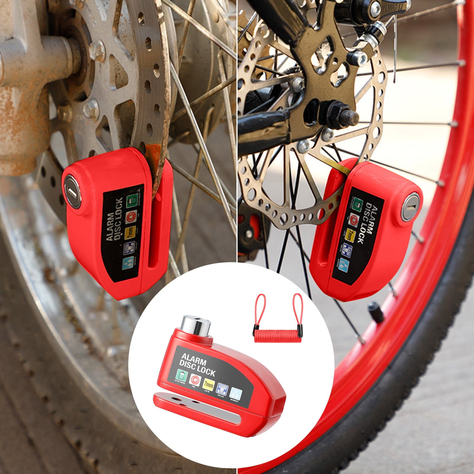 Bike Disc Brake Lock Alarm Electric Bike Motorcycle Brake Prevention Of Thievery Lock Riding