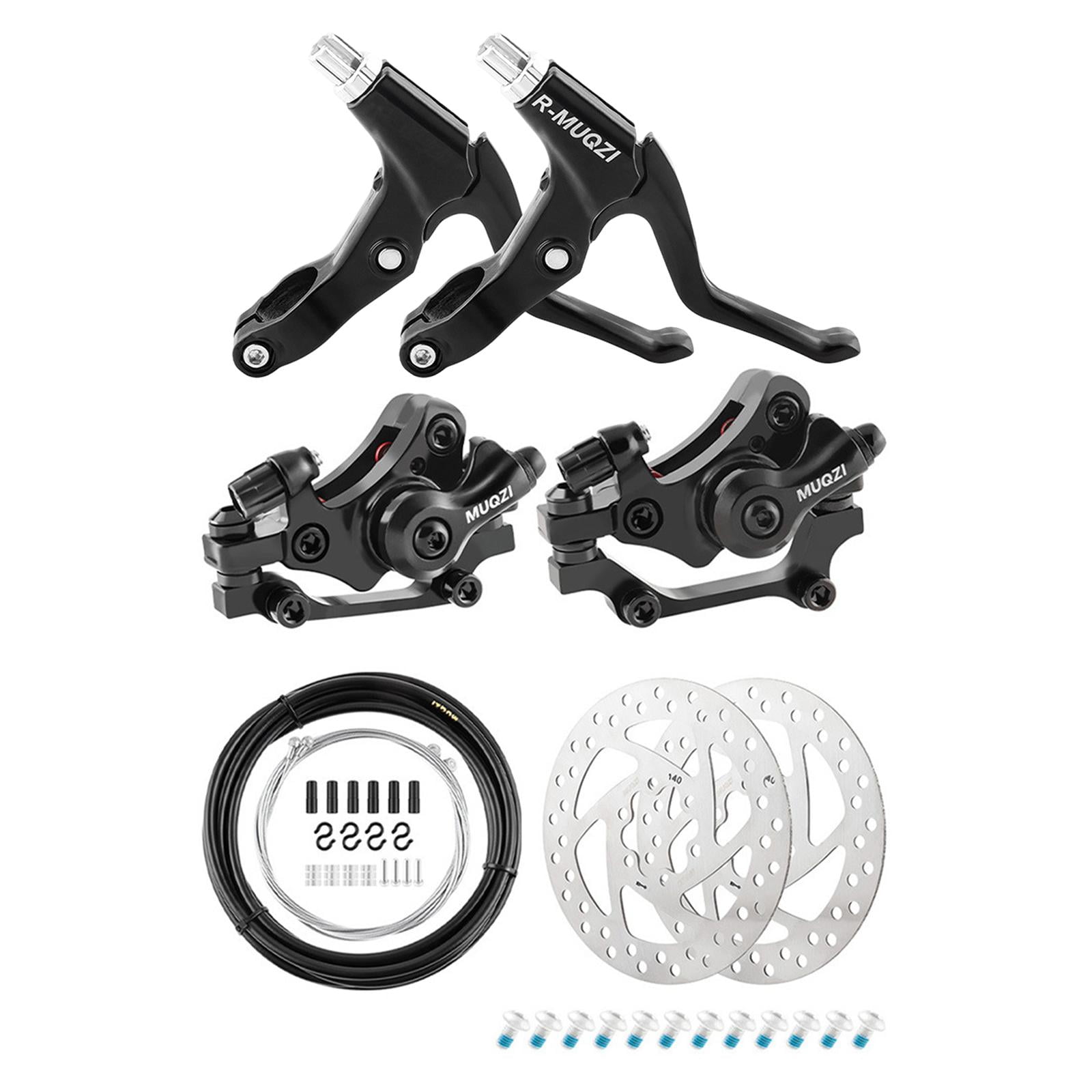 Bike Disc Brake Sets Front and Rear with Bolts Line Pulling Mechanical Brakes Full Set Calipers for Fixed Gear Replacement 160mm 8 Ribs Walmart
