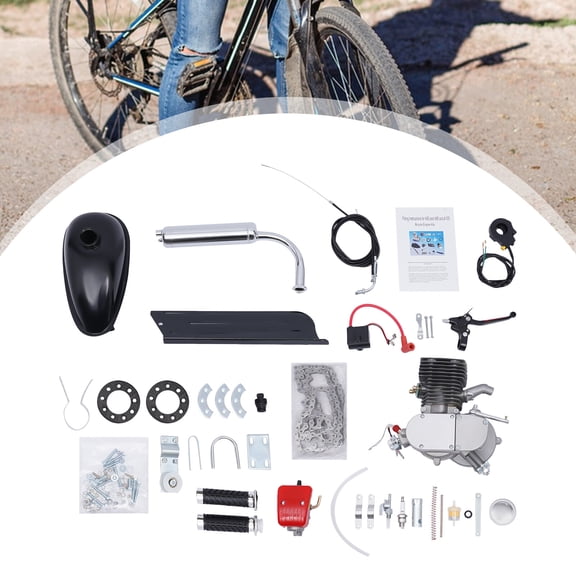 Bike Engine Kit, Full Set Upgraded 100cc Bike Bicycle 36 Tooth Sprocket Motorized 2 Stroke Petrol Gas Motor Engine Kits