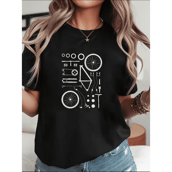 Bike Exploded Funny Cycling Mechanical Pun Humor Quote Unisex T-Shirt ...