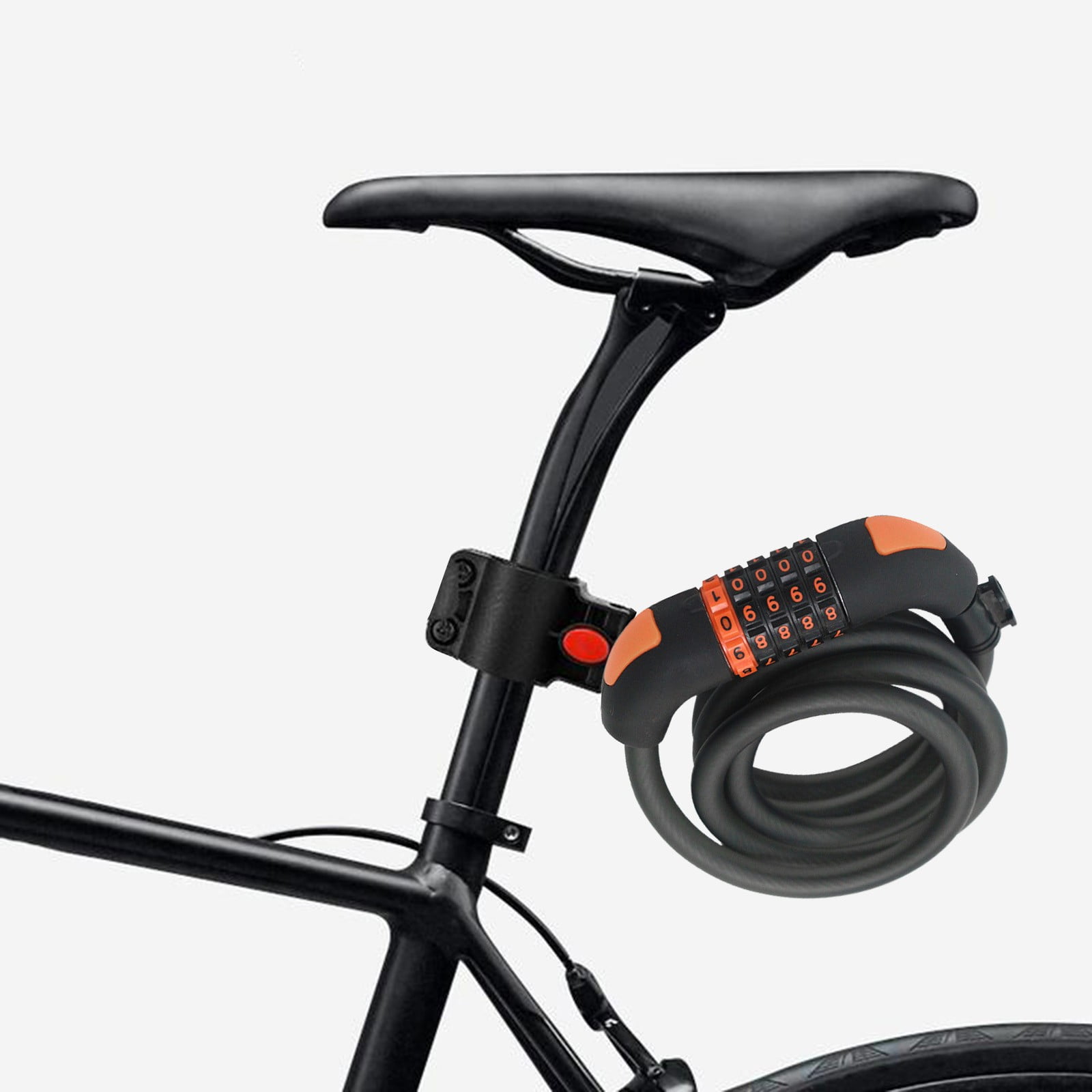 Bike Five Combination Lock Mountain Bike Anti Fixed Thick Steel Cable Lock Riding Equipment 2024