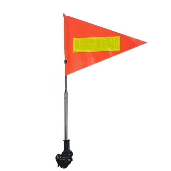 Bike Flag With Pole For Safety Telescoping 5.4ft Cart Flag Pole With Clamp Mount For Atv Bike Trailer Wheelchair Mobility Scooter