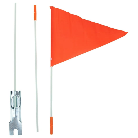 Bike Flag with Pole for Safety Bicycle Golf Cart Off Road Whip Dune High Visibility Adjustable Height Flagpole