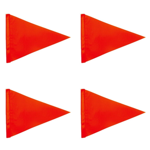Bike Flags Replacement 4Pack 11x8 Inch Triangular Safety Warning Flags, Waterproof Tear-Resistant Bicycle Safety Signal Pennants for Electric Car ATV Outdoor Tent