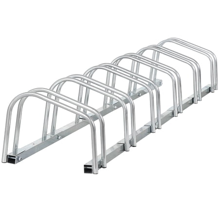 ZENY Adjustable Bike Floor Parking Rack, 1-6 Bicycle Storage Stand for Home Garage Indoor Outdoor,Sliver