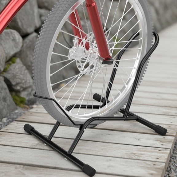 Bike Floor Stand, Adjustable Freestanding Bicycle Storage Parking Rack for Indoor, Outdoor Wheel Stand