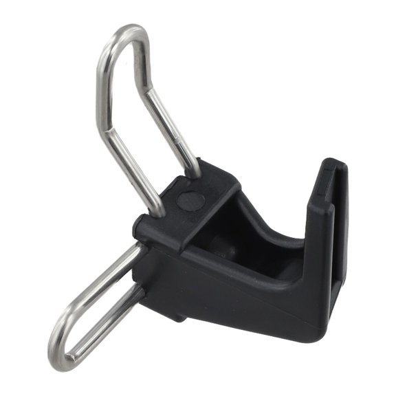 Bike Folding E-Shaped Buckle Bicycle Folding Mechanism Part Nylon Buckle 38mm Size Black Color Lightweight Design