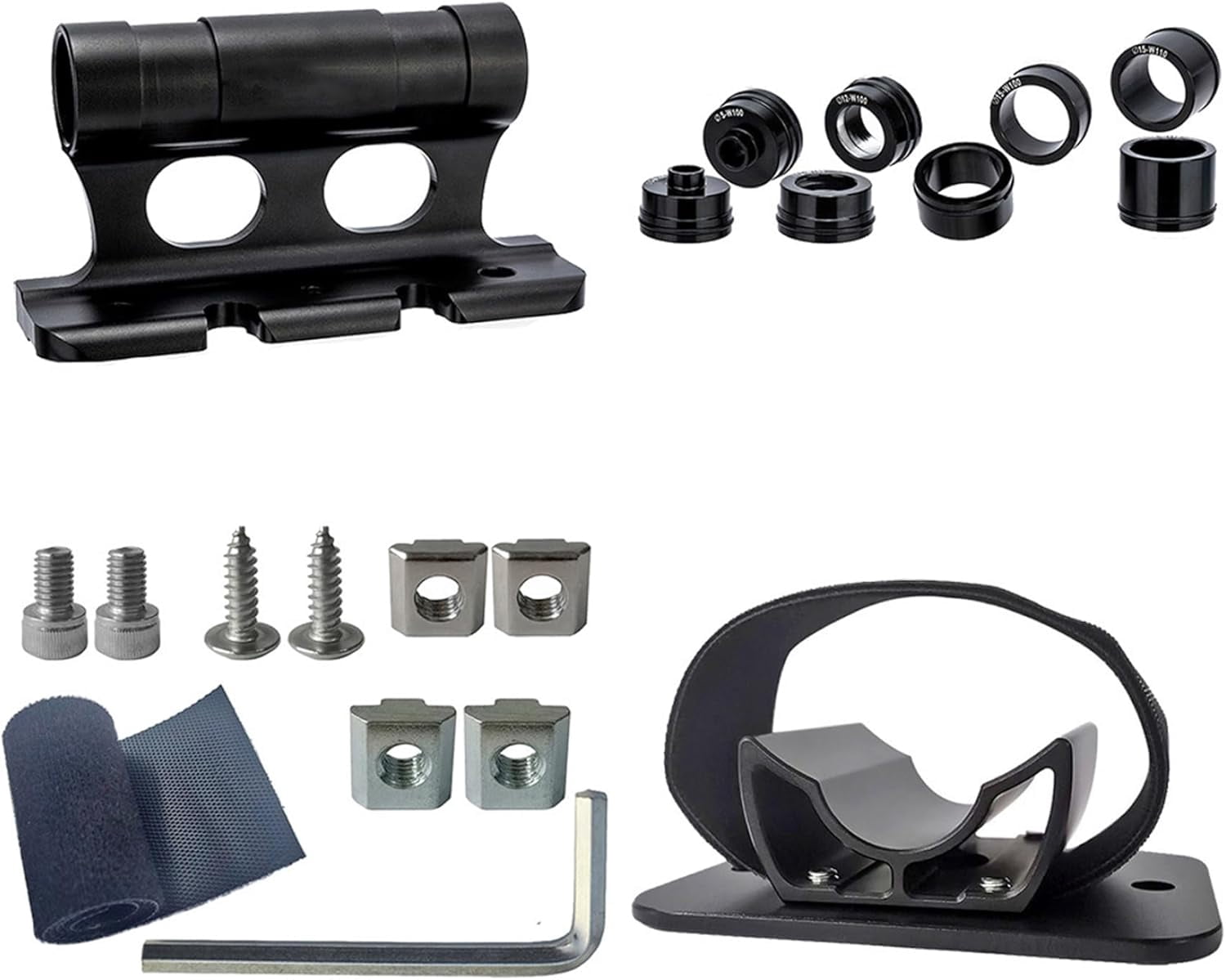 Bike Fork Mount Rear Wheel Holder Kit, Aluminum Quick Release Fork Bike ...