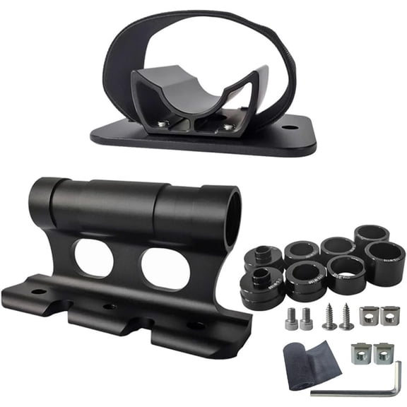 Bike Fork Mount and Rear Wheel Holder Kit, Aluminium Alloy Quick Release Fork Mount Bike Rack for Car Truck SUV Transport Storage(Black)