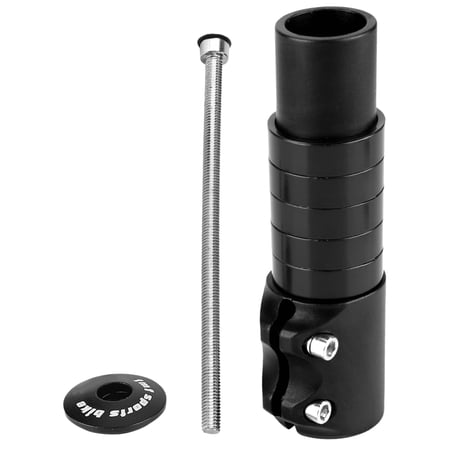 Bike Fork Stem Extender, Handlebar Stem Bike Stem Riser Extender Bicycle Handlebar Raiser Aluminum Alloy Head Up Adapter for Mountain Bike, Road Bike, MTB, BMX