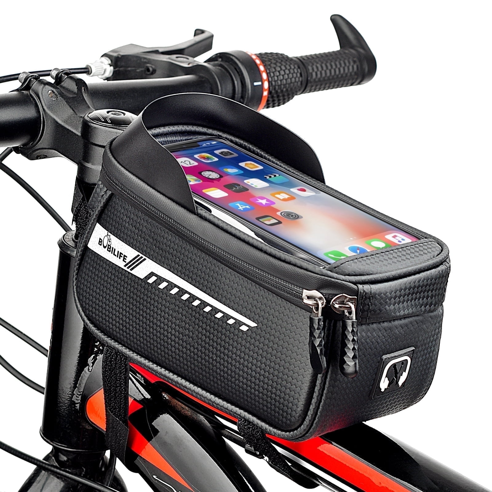Bike Bag Bike Frame Tube Bag With Touchable Phone Holder Bicycle