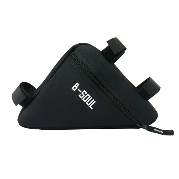 Bike Frame Bag Waterproof Triangle Cycling Top Tube Pouch Storage Pack for Road Mountain Bicycle Outdoor Riding Accessories Large Capacity Black C#051 Black