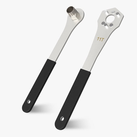 Cassette Removal Tool Sets, Cassette Wrench & Lock Ring Tool for 10T/11T Sprocket Cassette Install Removal, Bearing Steel + Ni-Cr Plating Cassette Wrench Tool with Rubber Grip for MTB Road Bike