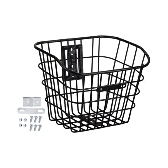Bike Front Basket Cargo Rack Storage Basket Bike Frame Basket Pet Carrier Basket for Riding Mountain Bike Road Bike Black