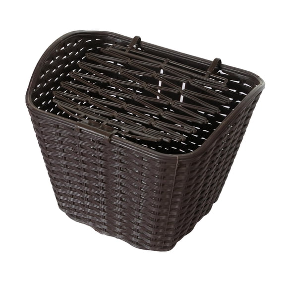 Bike Front Basket Storage Basket with Cover Portable Carrier Pannier Easy to Install Cycling Basket Bike Basket for Cycling Accs Khaki