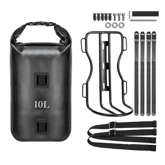 Bike Front Fork Bag With Aluminum Alloy Front Bike Rack Waterproof 10L Bag