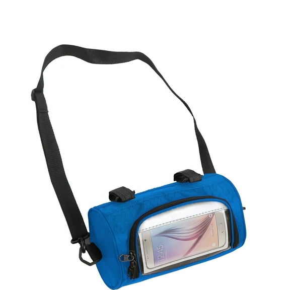 Bike Front Handlebar Bag with Phone Holder - Cycling Bicycle Frame Tube Bag Pouch with Rainproof Cover for Mountain Bike, Road Bike and Scooters