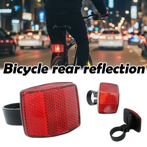 Bike Front and Rear Safety Reflector, Plastic Bike Rear Reflective Light Warning Board, Night Riding Reflector Pendant for Bicycle Safety Decoration