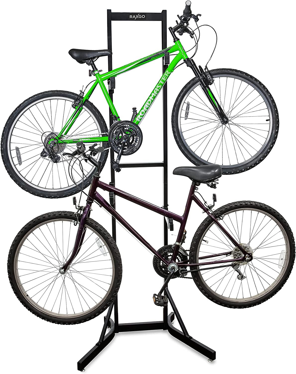 Bike Garage Storage Rack 2 Bicycle Garage Floor Stand Foldable Freestanding Adjustable Hooks For Mountain Road bicycles Universal For Indoor Use Walmart