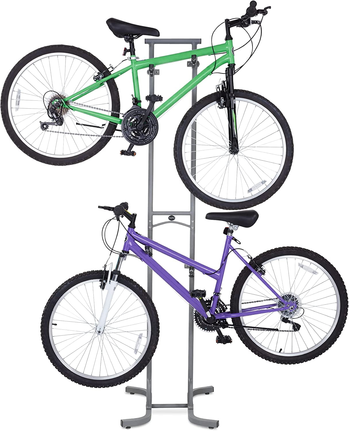 Bike Garage Storage Rack, 2 Bicycle Garage Floor Stand, Freestanding ...
