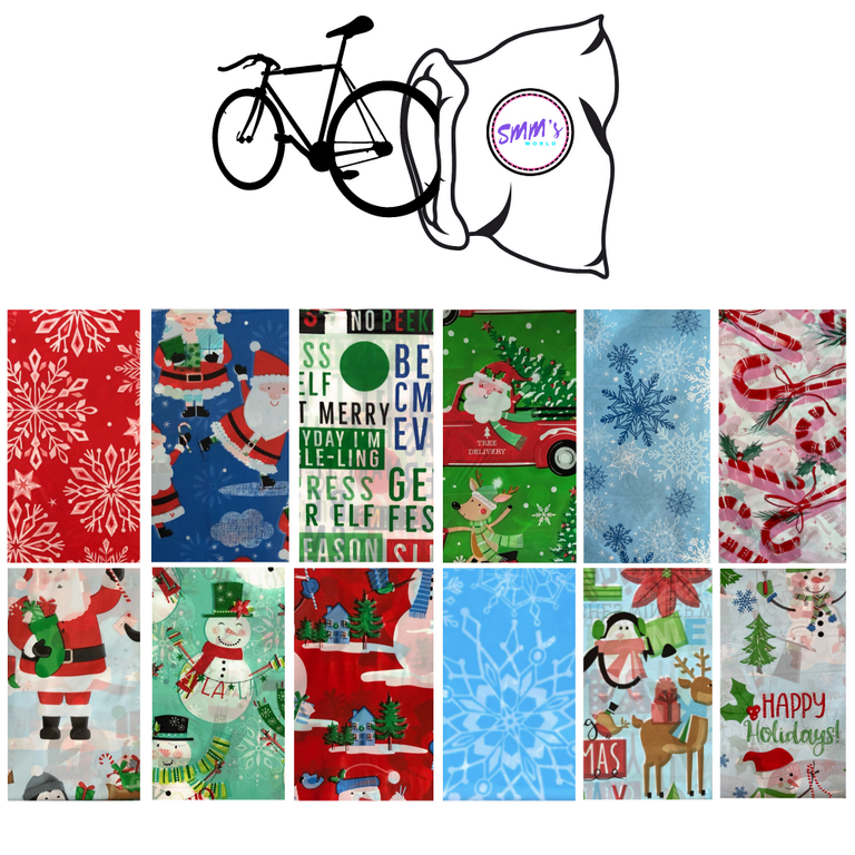 Bike Gift Bag 2 Pack Giant Gift Bag 60 x 72 in Christmas Wrapping Bags Xmas Plastic Gift Bags Large Christmas Bags XL Gift Bag Large Gift