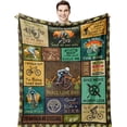 thumbnail image 1 of Bike Gifts, Gift for Bicycle Enthusiasts, Mountain Biking Gifts, Bike Gifts for Men, Gifts for Bike Rider, Bike Themed Gifts, Bike Decorations, Gifts for Cyclist, Cycling Gifts Blanket 50"x60", 1 of 6