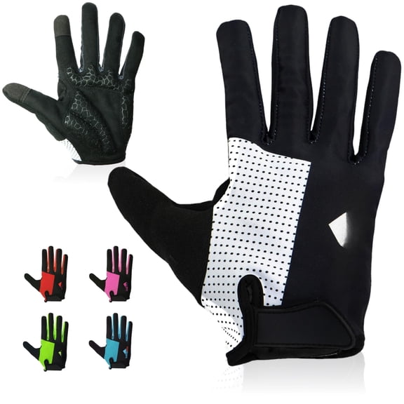 Bike Gloves For Men Women With Anti-slip Shock-absorbing Riding Pad Light Weight Full Finger Cycling Touch Screen Breathable Mountain Biking Road Bicycle