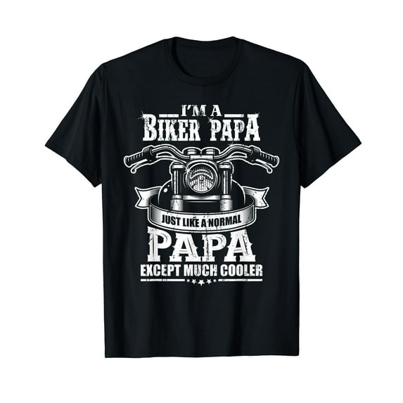 Bike Grandpa Motorcycle Rider Retirement Gift Papa Biker Short Sleeve T-Shirt