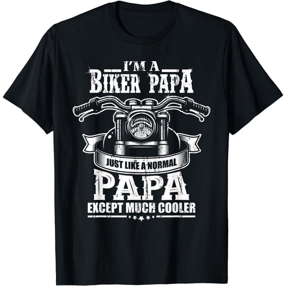 Printable Motorcycles Bike Grandpa Motorcycle Rider Retirement Gift Papa Biker T-Shirt ...