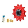 thumbnail image 1 of Bike Guide Wheel, Aluminum Alloy Rear Derailleur Jockey Wheel Rear Derailleur Pulley Bike Accessories - 12T Red, 1 of 10