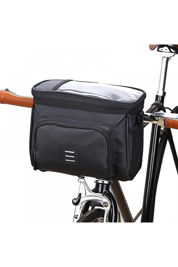 Bike Handlebar Bag, Cold & Warm Insulation Bike Cooler, Bike Basket | with Phone Holder -Water Resistant | Bicycle Front Bag, Bike Pouch for Cycling