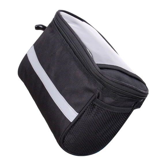 Bike Handlebar Bag with Removable Shoulder Strap, Large Capacity Front Storage pouches for Cycling & Phone Access
