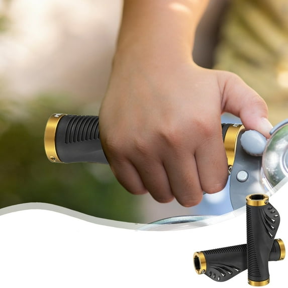 Bike Handlebar Grip Cover under $5! kkbbma Ergonomic Rubber Bike Handlebar Grip, Non-Slip Cover for Mountain and Folding Bicycles