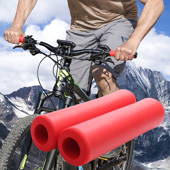 Bike Handlebar Grips Non- Silicone Pair for Enhanced Cycling Control and Comfort