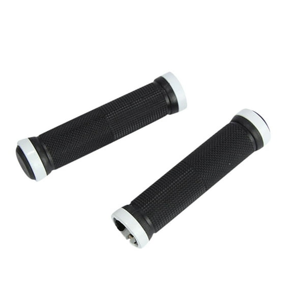 Bike Handlebar Grips - Rubber, Anti-, Ergonomic Design for Mountain Bikes
