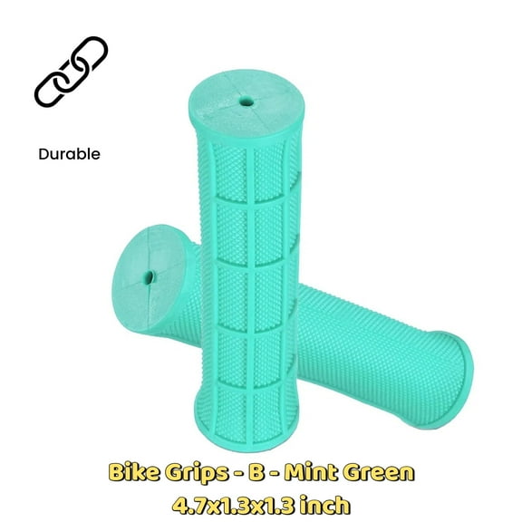 Bike Handlebar Grips - Universal 22.2mm Rubber Bicycle Handle Cover, Ergonomic Not Easy Slip Grip, Folding Bike Soft Handlebar Grips (B - Mint Green)