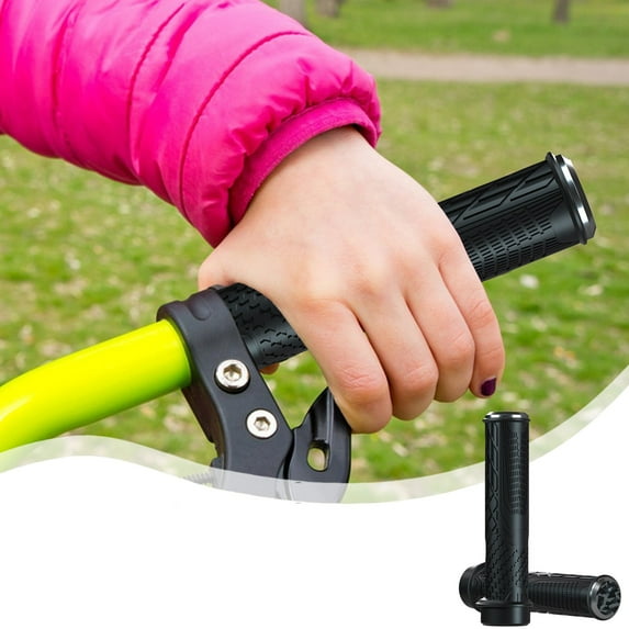 Bike Handlebar Grips Universal Rubber Non-Slip Ergonomic Grip Covers | Lock-On Multicolor Options | 2-Pack | 5.2in Length | 22.2mm Inner Diameter | Comfortable & Shock Absorbing | Fits Most
