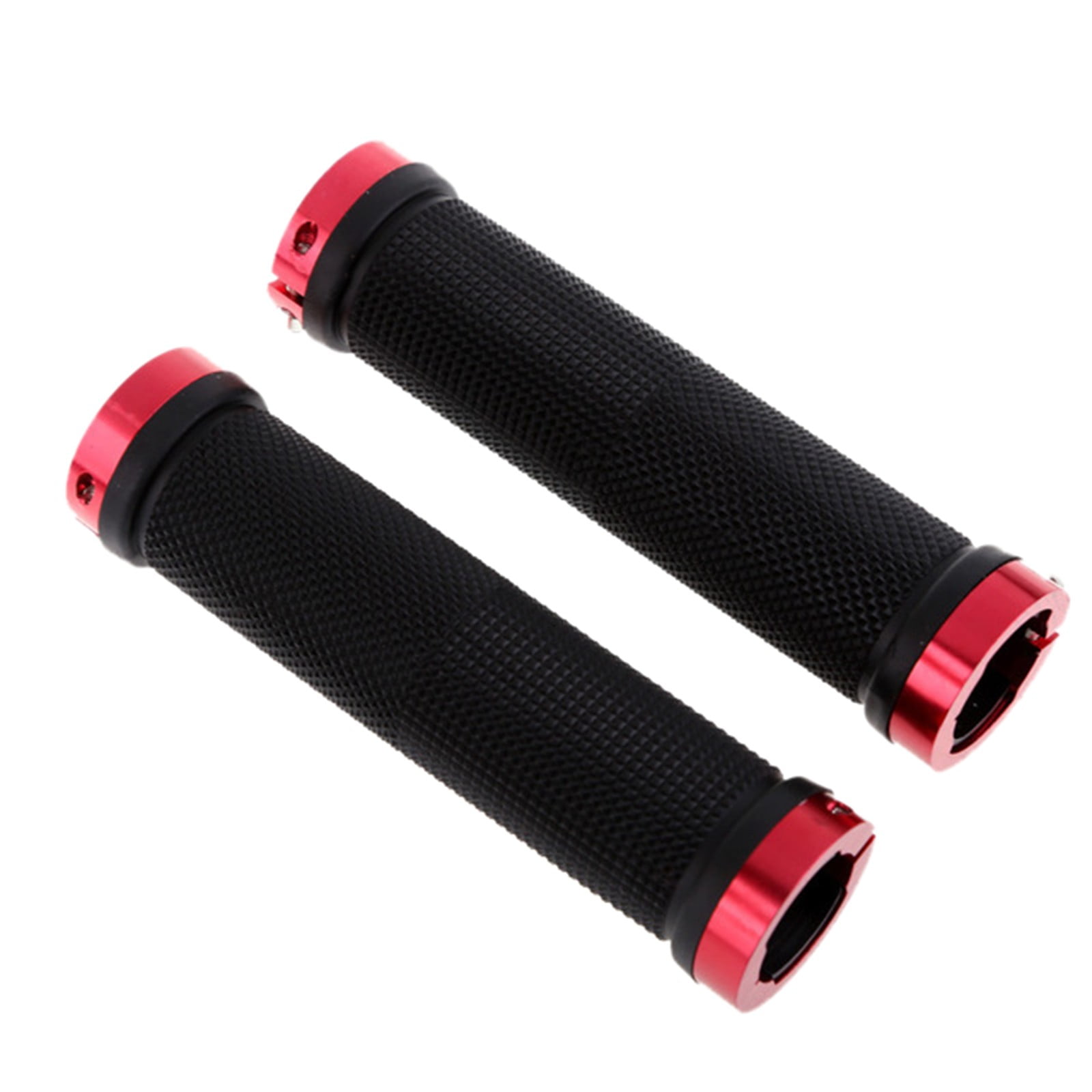 Bike Handlebar Grips With Aluminum Alloy Double Lock On Handlebar Ends