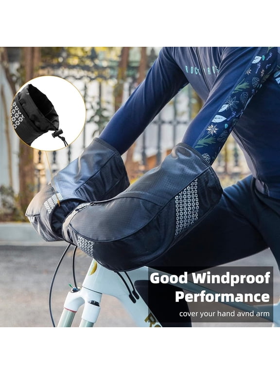 Bike Handlebar Mittens Cold Weather Thinsulate Thermal Bicycle Mittens Handlebar Cover Gloves for Mountain Commuter MTB Fat Bike