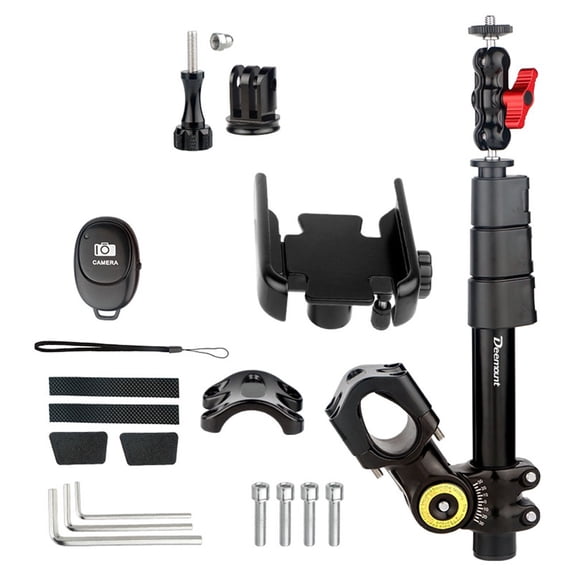 Bike Handlebar Mount Selfie Kit Phone Camera Holder Clamp Accessories