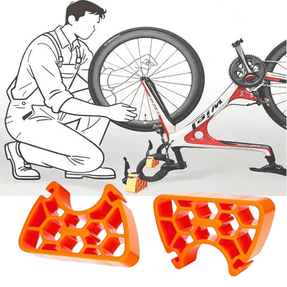 Bike Handlebar Stand, Clip-On Stabilizer for Inverted Parking Stable Maintenance Repair Tool Orange