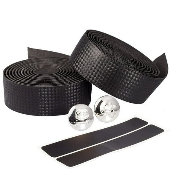 Bike Handlebar Tape Anti-slip Bicycle Carbon Pattern Sponge Shock Tape with