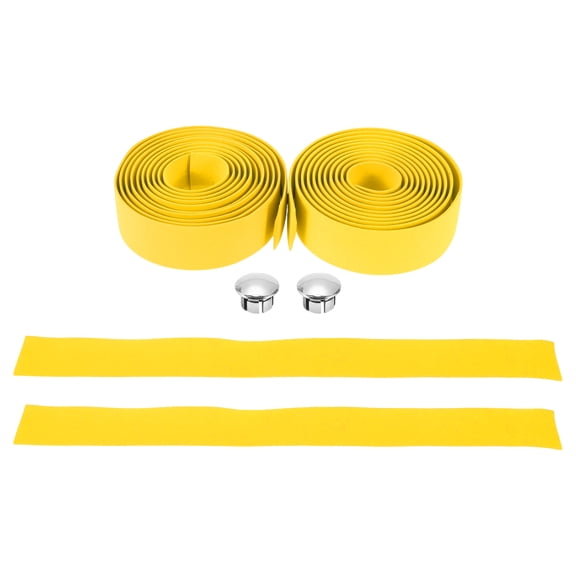 Bike Handlebar Tape Non-Slip Bicycle Handlebar Grip Tape Yellow 1 Pair