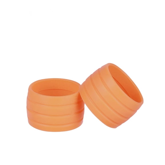 Bike Handlebar Tape Silicone Anti-Slip Cover, 2-Pack Road Bike Fixed Ring Wrap for Fixie Drop Bar, Orange Silicone Anti-Slip Tie for Cycling Handlebar Management