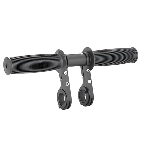 Bike Handlebars Extender, 11.8 in / 30 cm, Dual Clamp Fixed Aluminum Alloy Safety Grip for Front Rider Seats, Non-Slip Ergonomic Rubber Bar for Mountain Biking, Family Cycling