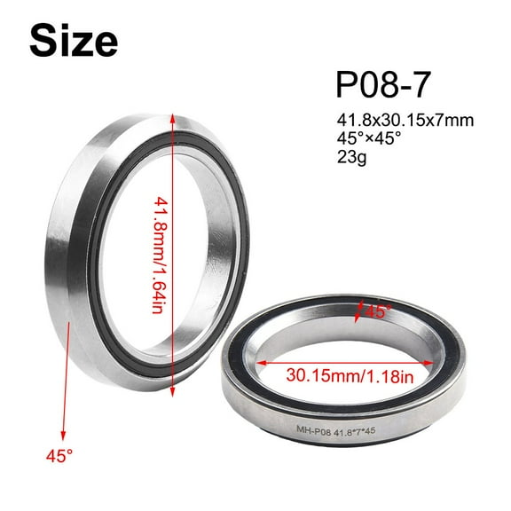 Bike Headset Bearings 1.5 1 1/8inch 45/36 Angle Bicycle Part 38/39/41/44/49/52mm
